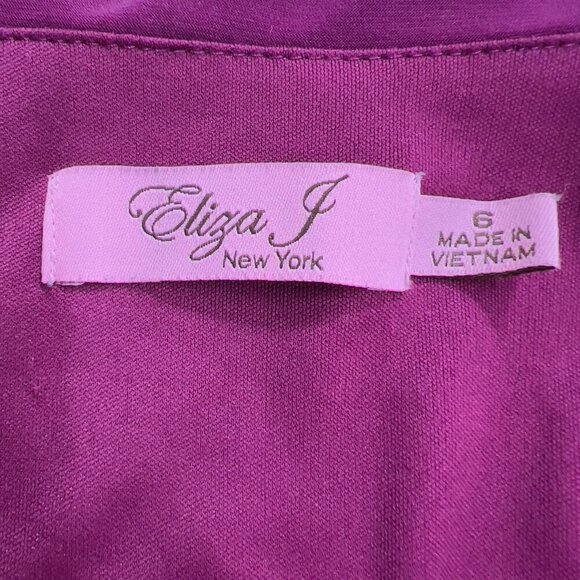 Eliza J Women's Sheath Fuchsia Ruched Side Mini Dress Size 6 - Picture 7 of 9